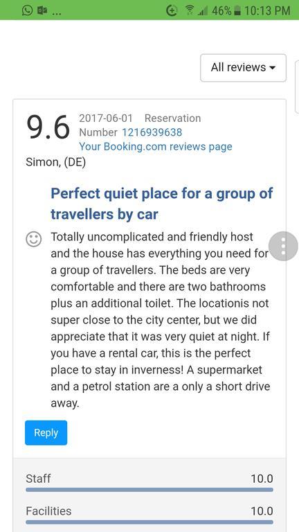 Jane'S Villa Free Parking Инвернес Екстериор снимка